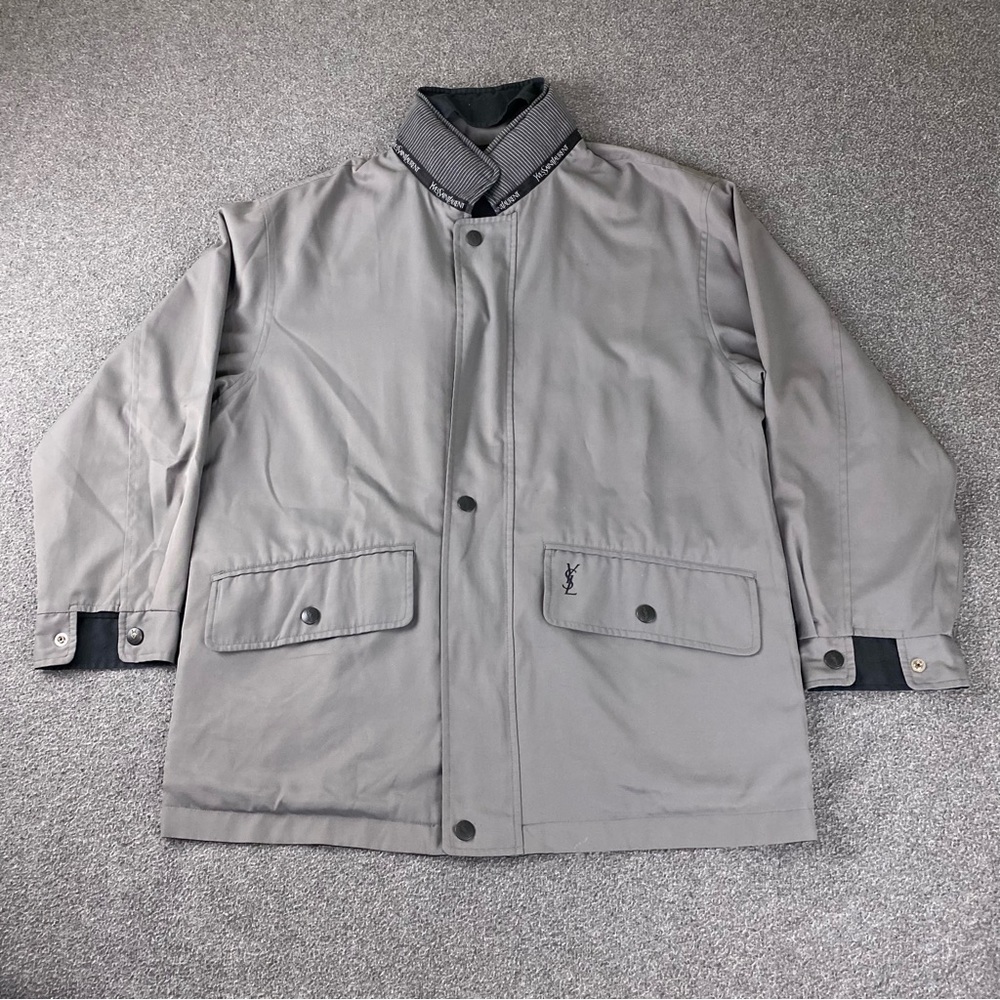 Vintage Ysl Yves Saint Laurent Harrington Jacket Reversible Men’s Size XL